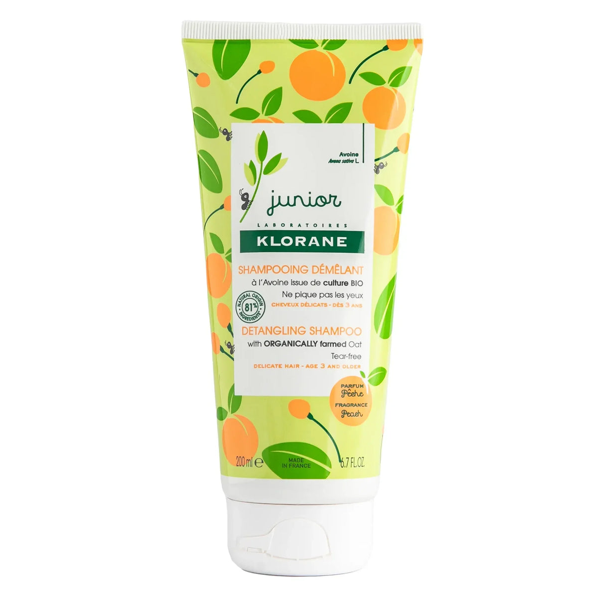 Klorane Junior Detangling Shampoo with Peach Fragrance – 1