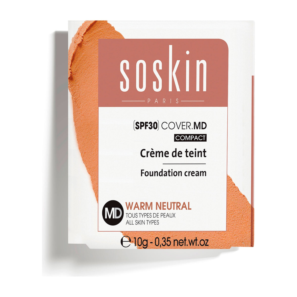 Soskin Cover.MD Compact Foundation Cream SPF30 – Warm Neutral