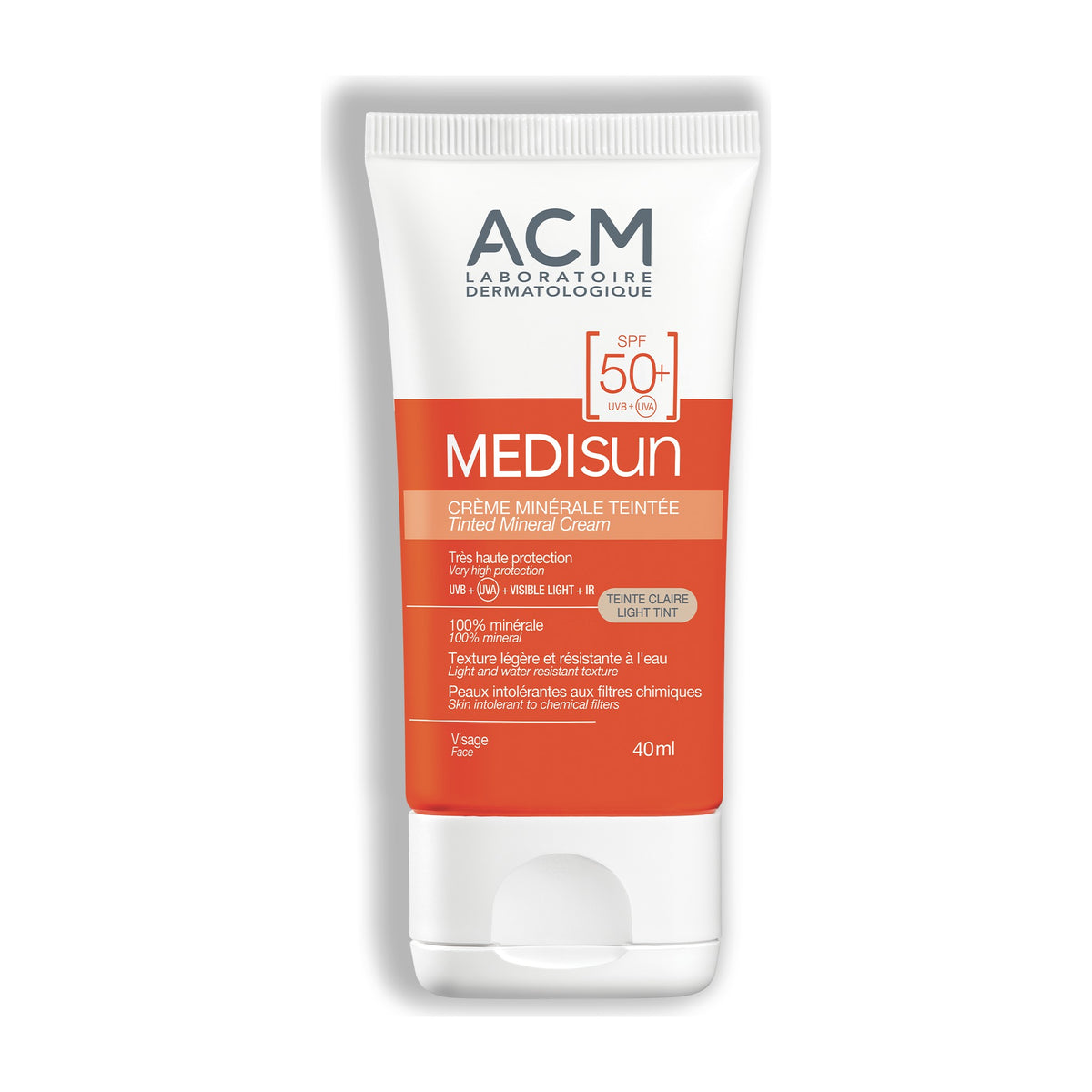 Medisun Tinted Mineral Sunscreen Cream SPF50+ (light Tint) 40ml
