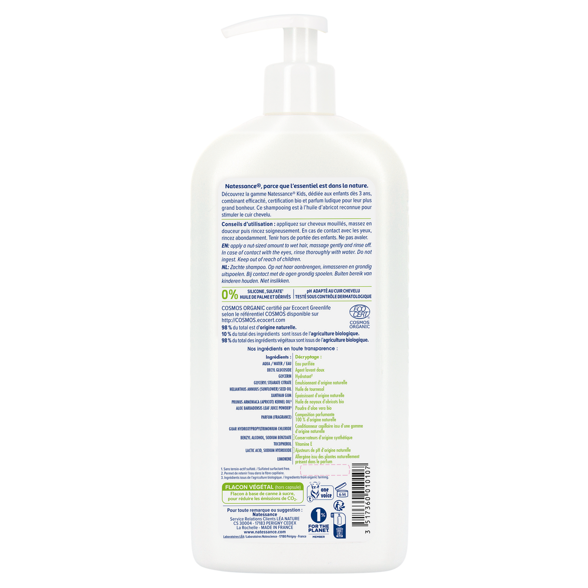 Kids Ultra-Gentle Shampoo Apricot Organic 500ml – 1