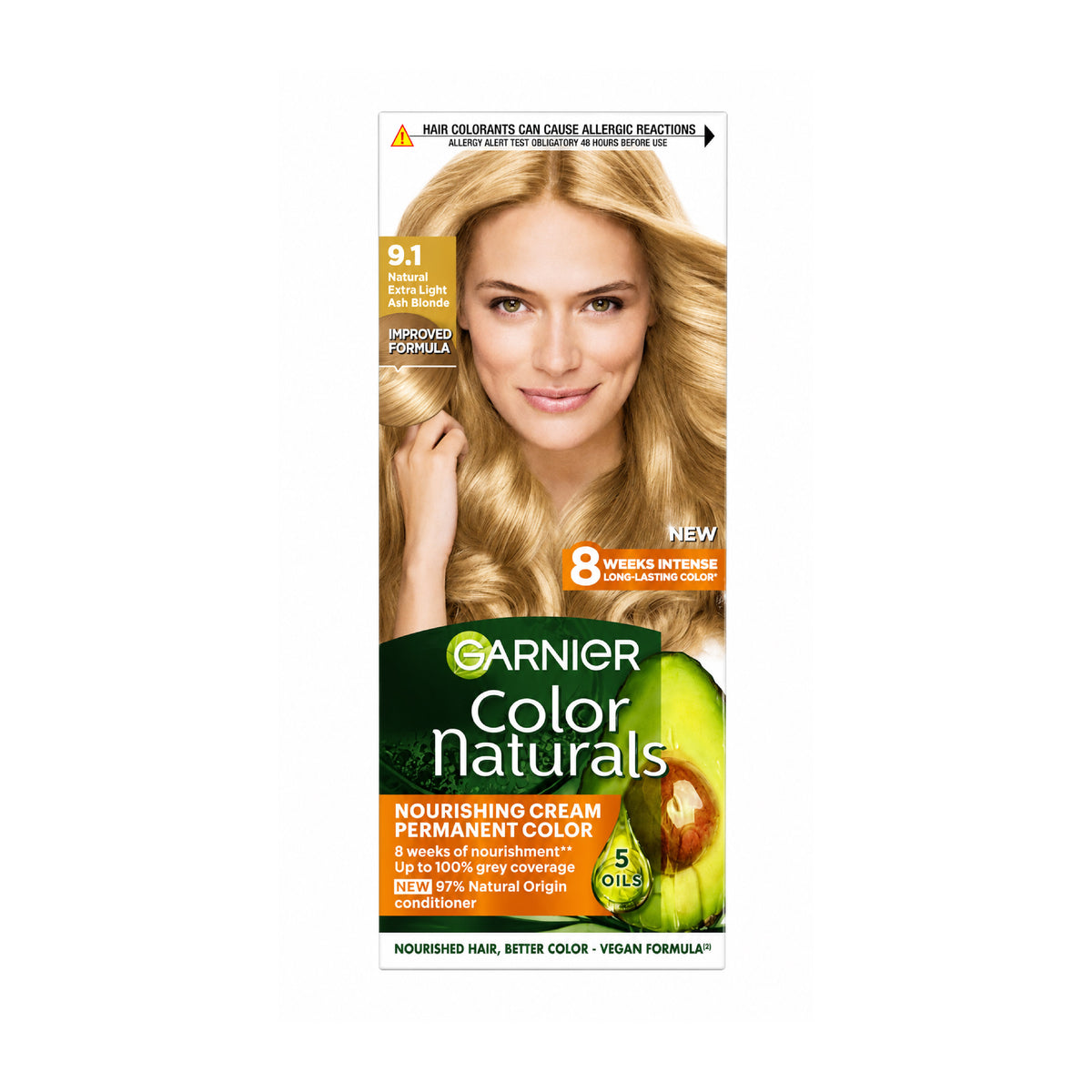 Garnier Color Naturals Nourishing Permanent Hair Color, Natural Long-Lasting Shiny Color