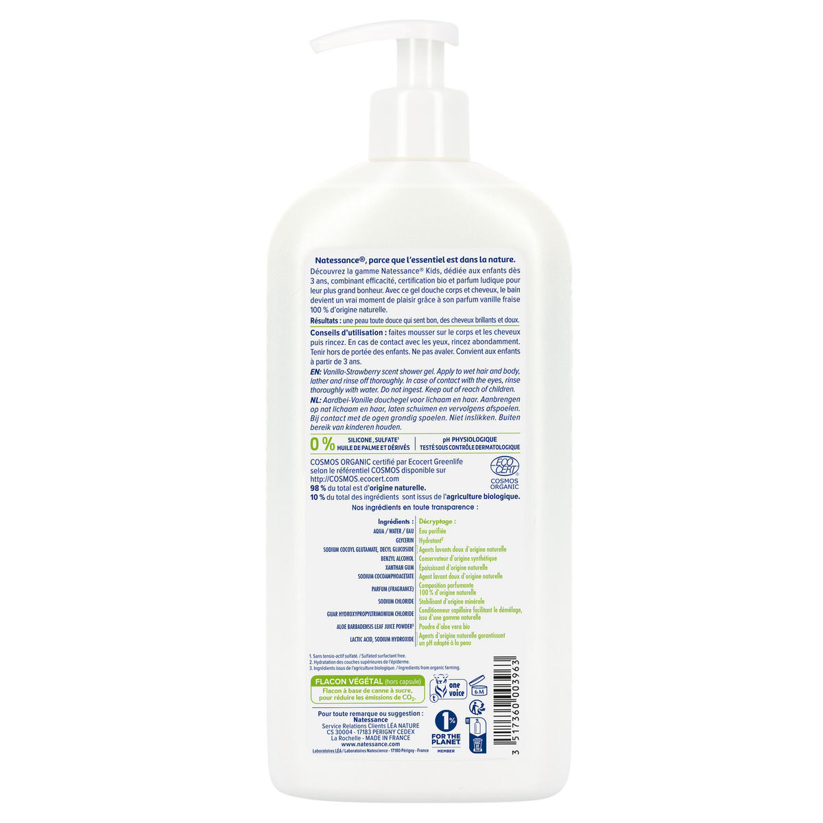 Kids Vanilla Strawberry Shower Gel 500ml – 1
