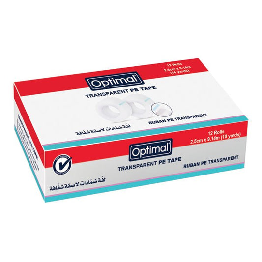 Optimal Transparent PE Tape 9.14m – 2.5cm (12 rolls)
