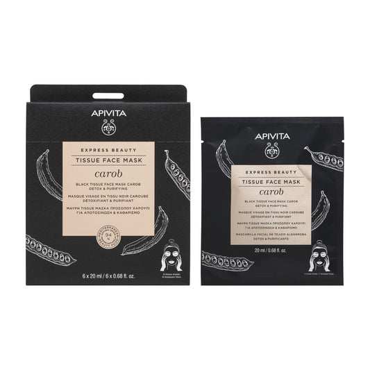 Apivita Express Beauty Sheet Mask – Box of 6 – Carob