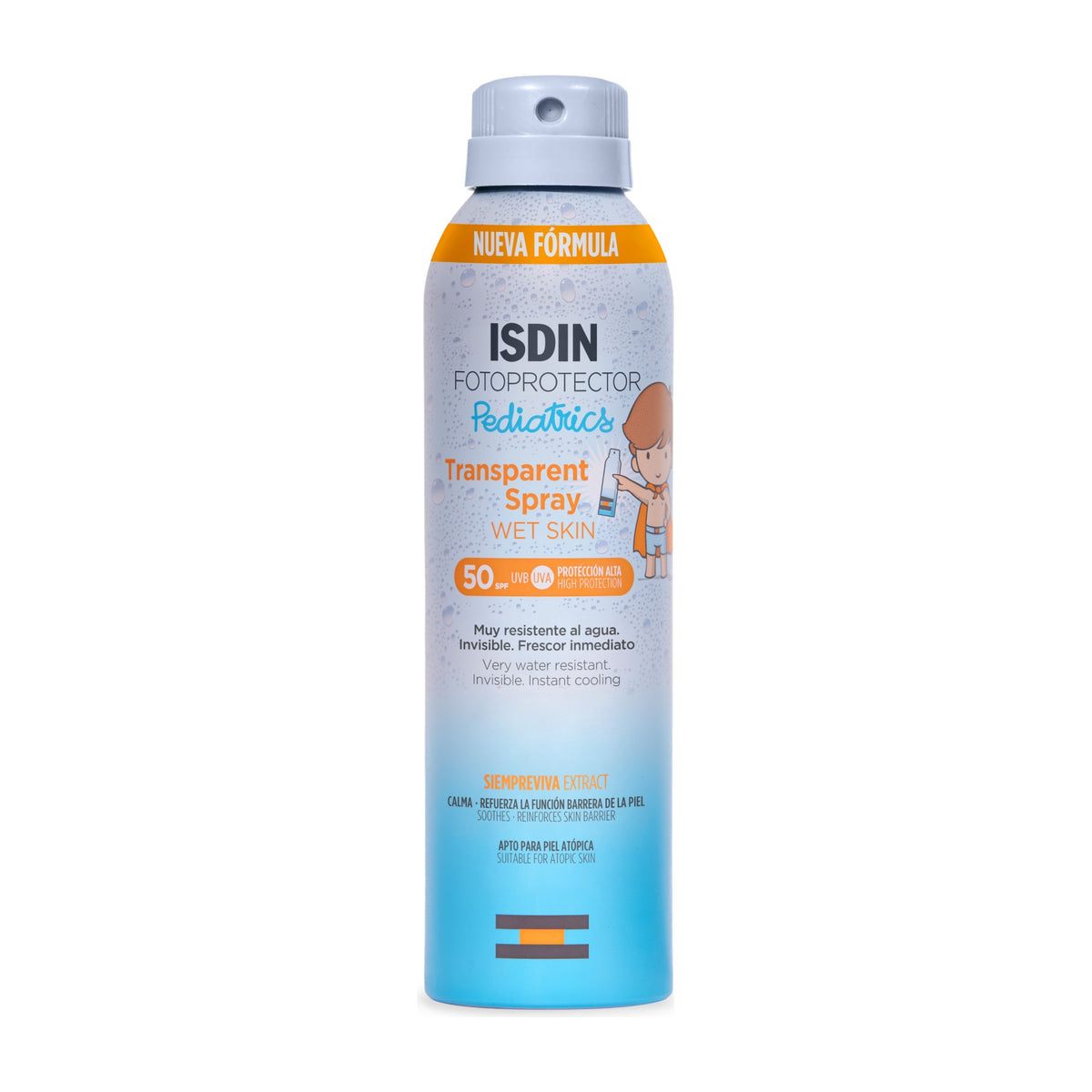 Fotoprotector Pediatrics Transparent Spray Wet Skin SPF50+