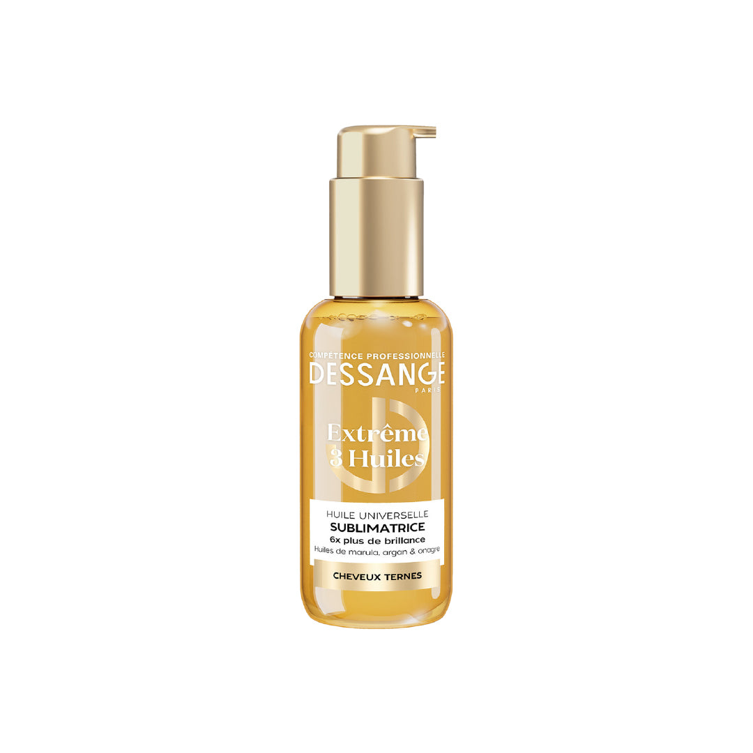 DESSANGE - Extreme Sublimating Universal Hair Oil 3 Oils - Formula Enriched With Marula, Argan & Evening Primrose Oils - Nourishes, Protects, Repairs - For Dull Hair - 110 ml