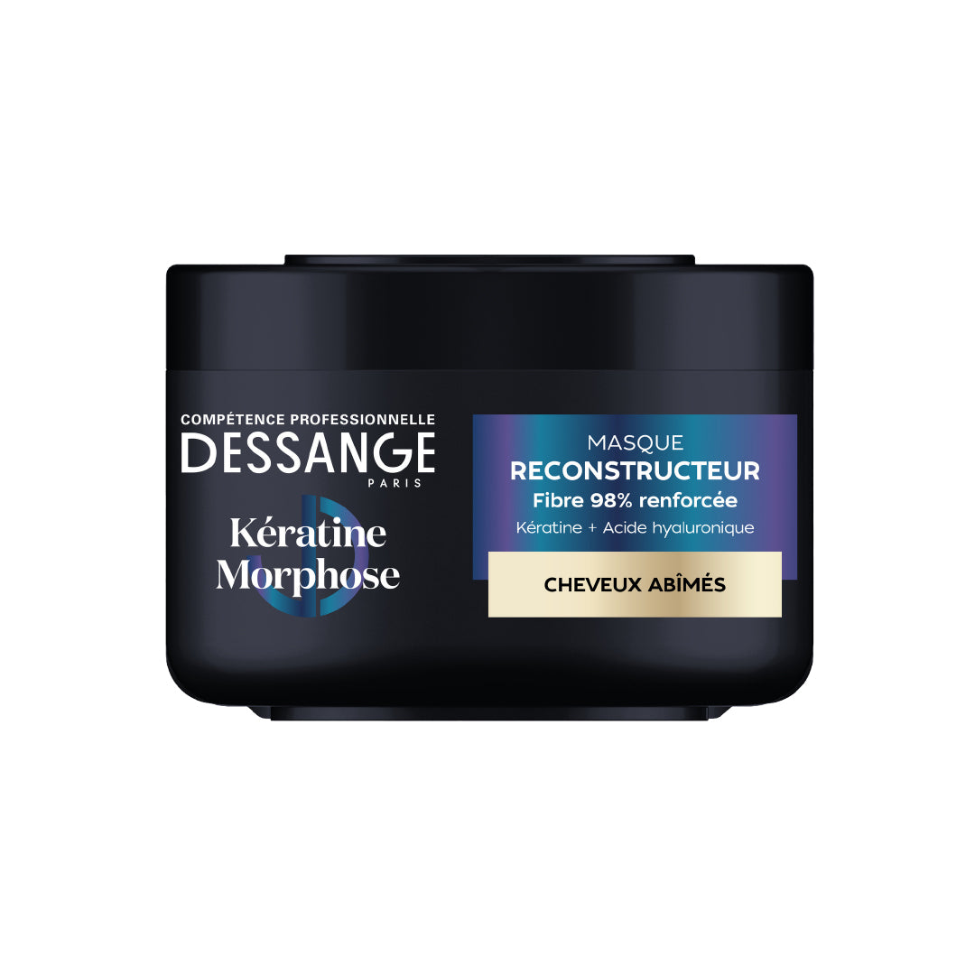 DESSANGE - Keratin Morphose Reconstructive Hair Mask - Formula Enriched With Vegetable Keratin & Hyaluronic Acid - Repairs & Protects Hair Fiber - Damaged Hair - 280ml