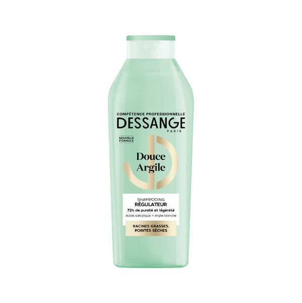 DESSANGE - Gentle Clay Regulating Shampoo - Formula Enriched With Salicylic Acid & White Clay - Purifies Roots & Softens Ends - Oily Roots & Dry Ends - 280ml