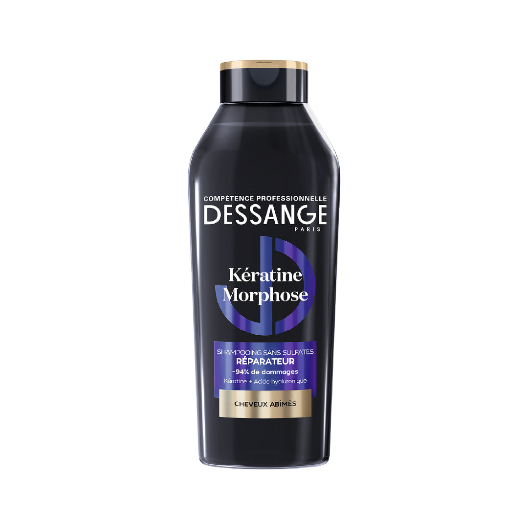 DESSANGE - Morphose Keratin Repair Sulfate Free Shampoo - Formula Enriched With Vegetable Keratin & Hyaluronic Acid - Repairs & Protects Hair Fiber - Damaged Hair – 280ml