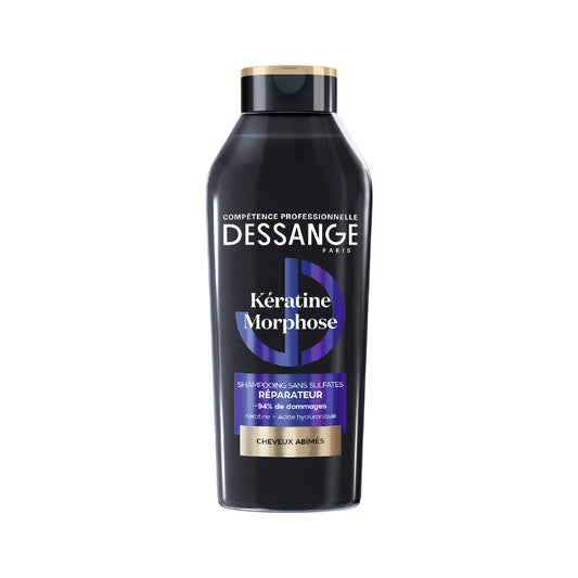 DESSANGE - Morphose Keratin Repair Sulfate Free Shampoo - Formula Enriched With Vegetable Keratin & Hyaluronic Acid - Repairs & Protects Hair Fiber - Damaged Hair – 280ml