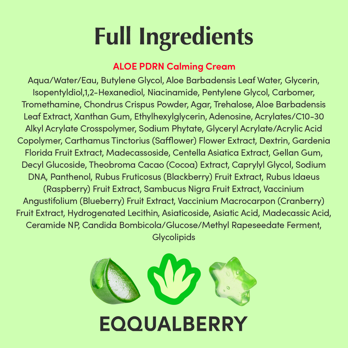EQQUALBERRY Aloe PDRN Calming Cream 50 ML