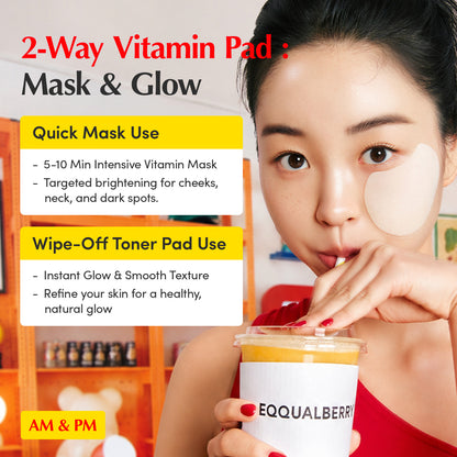 EQQUALBERRY VITAMIN ILLUMINATING TONER PADS 180 ML / 70 PADS
