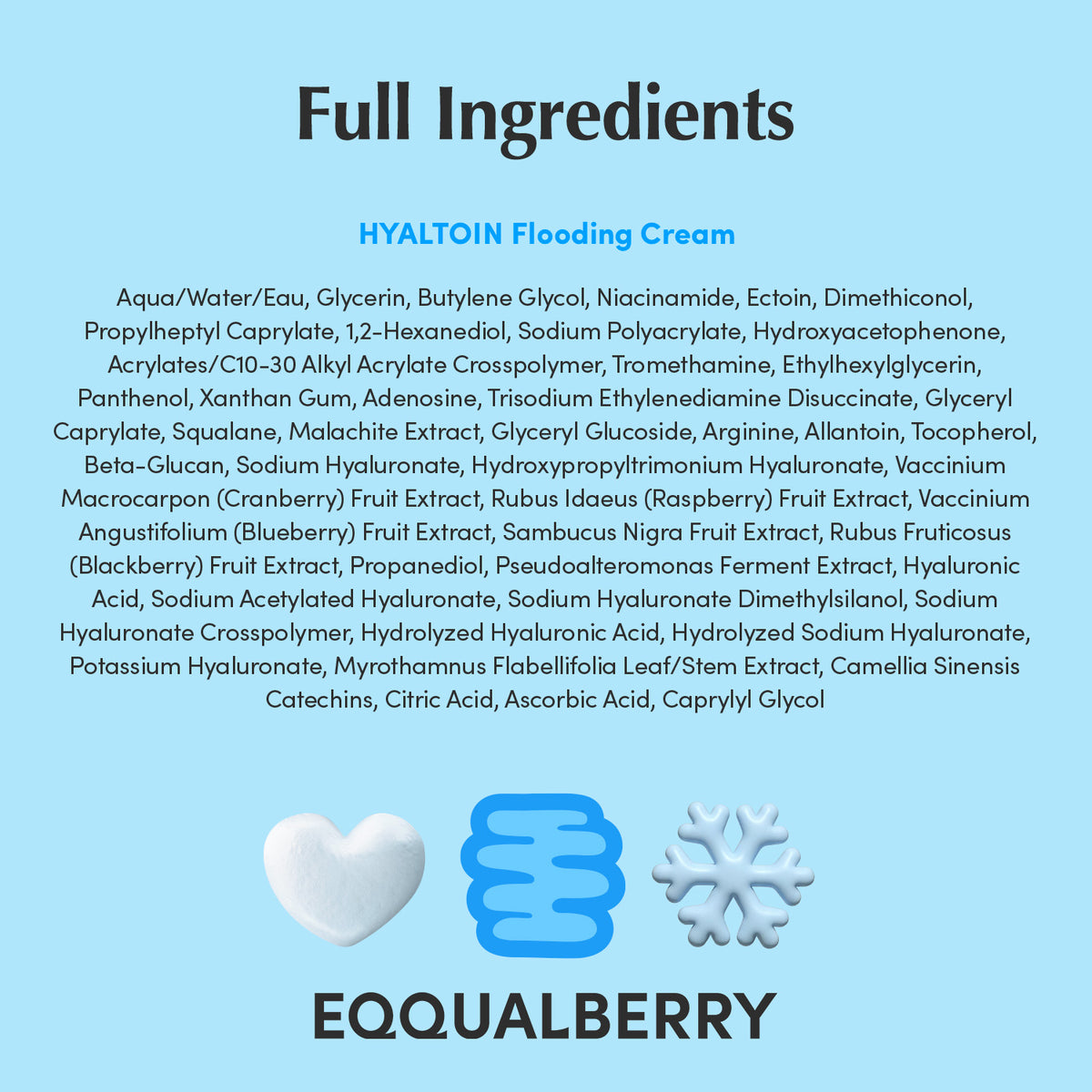 EQQUALBERRY HYALTOIN FLOODING CREAM 50 ML