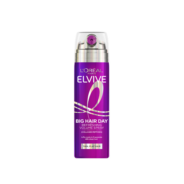 L'Oréal Paris Elvive Collagen Lifter Volume Spray for Fine Flat Hair | Triple diffuser, Root lift +0.5 cm in 3s, Freshness 48h, Hydration shine, Collagen Peptides