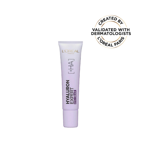 L’Oréal Paris, Hyaluron Expert, Replumping and Moisturizing Eye Cream, against Fine Lines, for Eye-Contour Replumping, with Hyaluronic Acid, 50 ml
