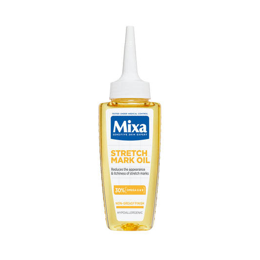 Mixa Anti Stretch Mark Oil - For Skin with Stretch Marks - With 30% Omega 6 & 9 - 100 ml