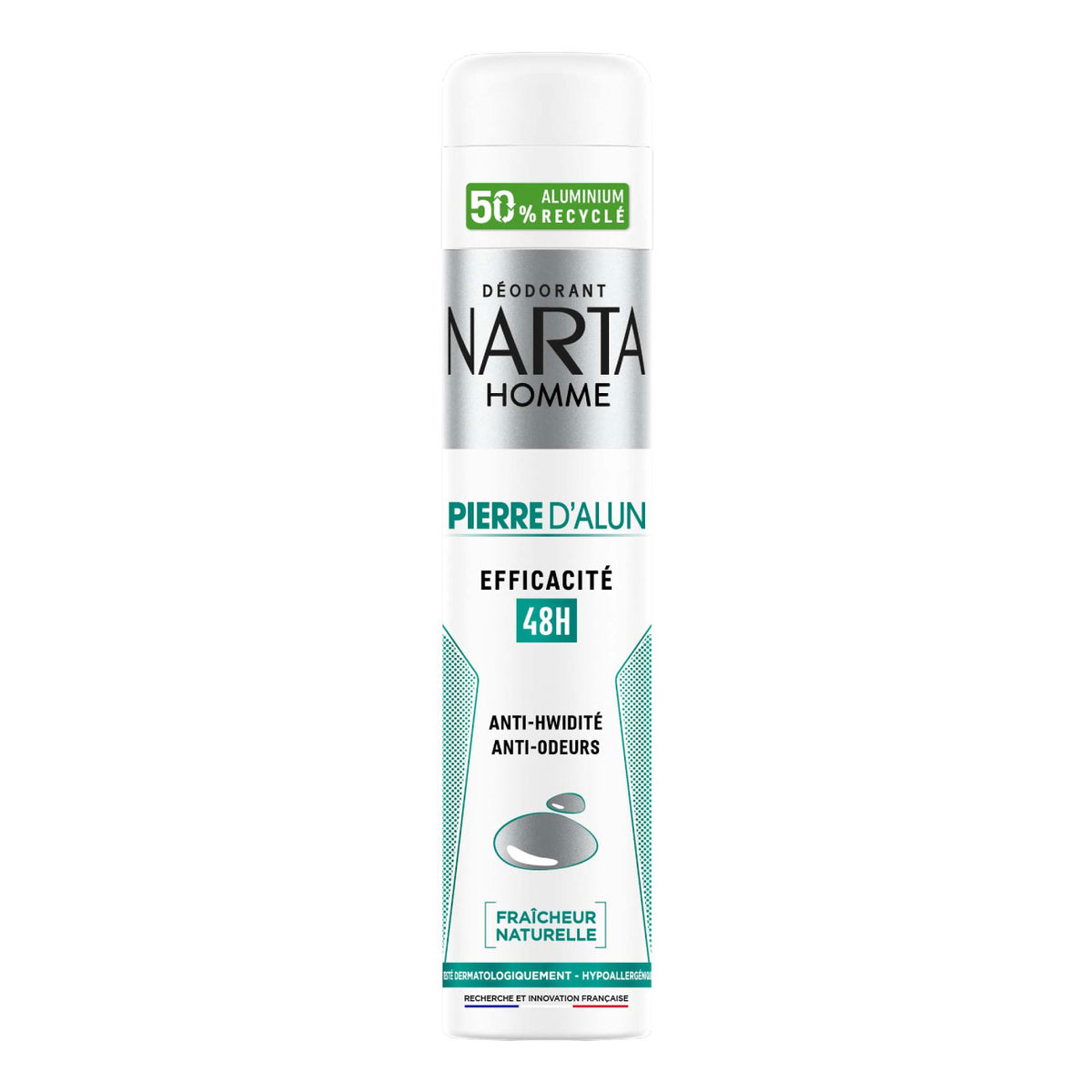 Narta - Alum Stone - Spray Deodorant - For Men - 48H- 200ml