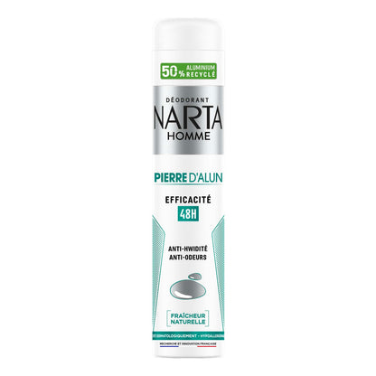 Narta - Alum Stone - Spray Deodorant - For Men - 48H- 200ml