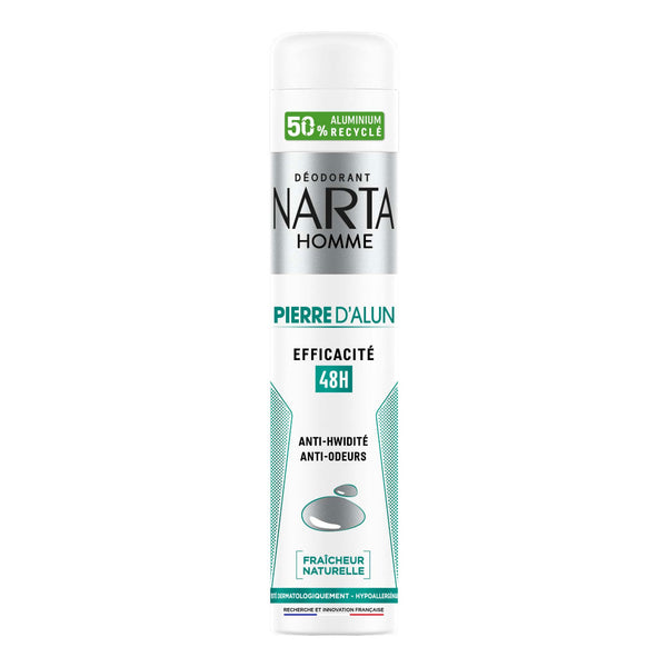 Narta - Alum Stone - Spray Deodorant - For Men - 48H- 200ml
