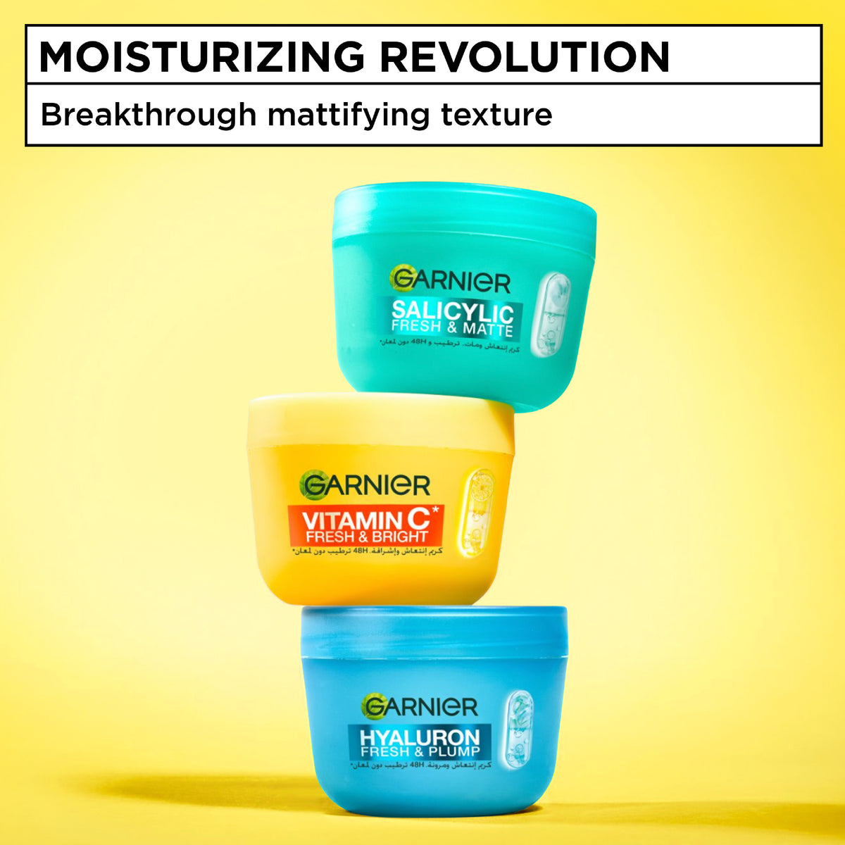 Garnier Vitamin C Fresh & Bright Cream. Hydration, 48H Oil Free Hydration - 4% [Vitamin C* + Niacinamide] - Cruelty Free International & Vegan - 85ml