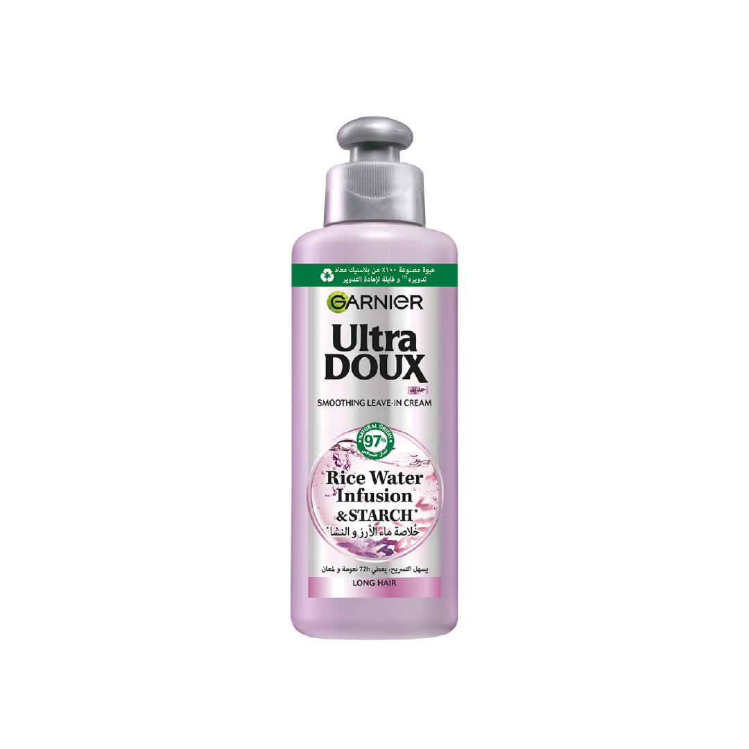 Garnier Ultra Doux Rice Water Infusion & Starch, Leave In Cream, for Long Hair