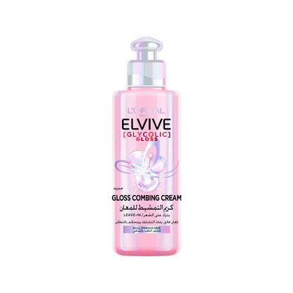 L'Oréal Paris, Elvive, Glycolic Gloss Leave-in, Hair Combing Cream, 2% [Gloss Complex] with glycolic acid, 200ml