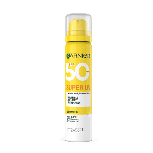 Garnier - Skin Active - Super UV Invisible Air Mist Face & Body Sunscreen - To Correct And Protect Your Skin With SPF 50+ - For All Skin Types - 75 ML