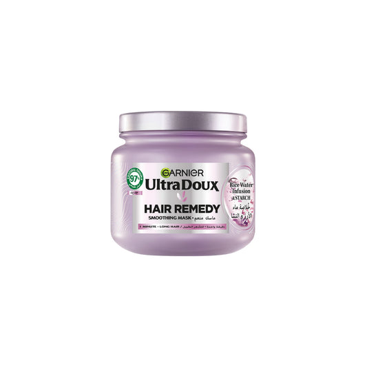 Garnier Ultra Doux Rice Water Infusion & Starch Hair Remedy Mask, Smooth and Shine