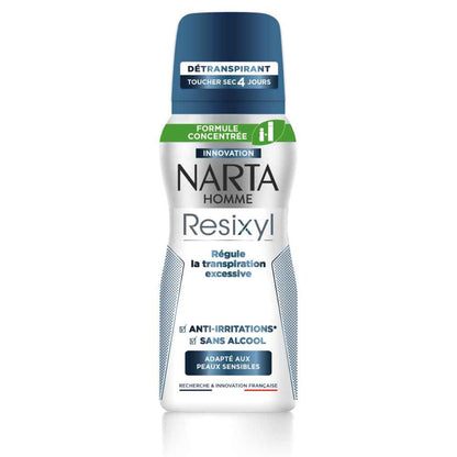 Narta - Resixyl  - Spray Deodorant for Sensitive Skin & Excessive Sweating - 48H Anti-Perspirant Protection - For Men - 100ml