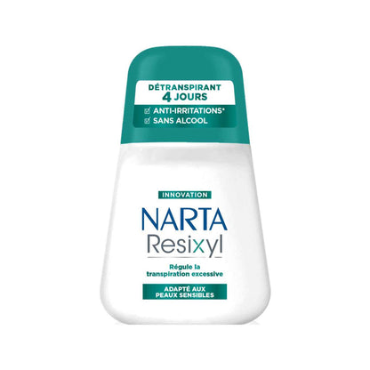 Narta - Resixyl  - Roll On Deodorant for Sensitive Skin & Excessive Sweating - 48H Anti-Perspirant Protection - For Women - 50ml