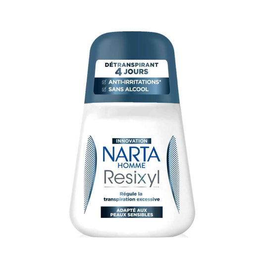 Narta - Resixyl  - Roll On Deodorant for Sensitive Skin & Excessive Sweating - 48H Anti-Perspirant Protection - For Men - 50ml