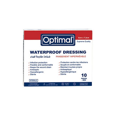 Optimal Waterproof Dressing – 5 x 7.2cm / 10 pcs