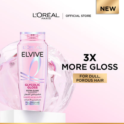 L’Oréal Paris, Elvive, Glycolic Gloss Shampoo, Glossing treatment, 3% [Gloss Complex] with Glycolic Acid, 400ml