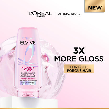 L’Oréal Paris, Elvive, Glycolic Gloss Conditioner, Glossing treatment, 5% [Gloss Complex] with Glycolic Acid, 200ml