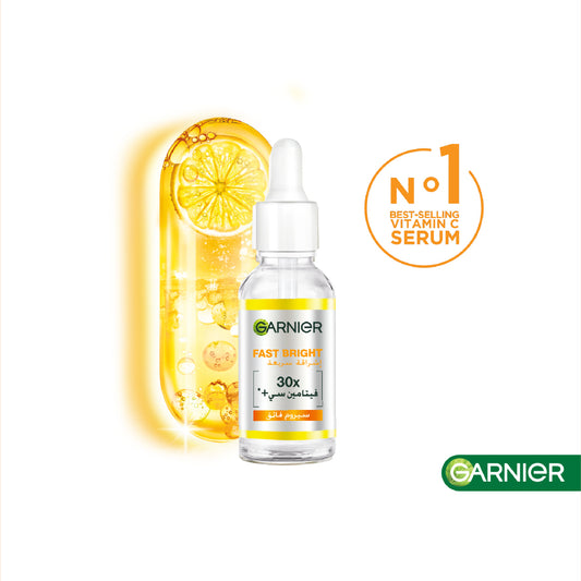 Garnier Fast Bright 10% Pure Vitamin C Brightening Overnight Serum - 30ml