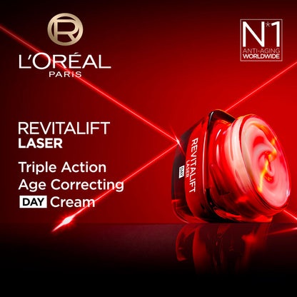 L’Oréal Paris, Revitalift Laser X3 Triple Action Anti-Aging Day Cream, to smooth Wrinkles, firm skin, and Brighten Complexion, SPF 25, 50ml