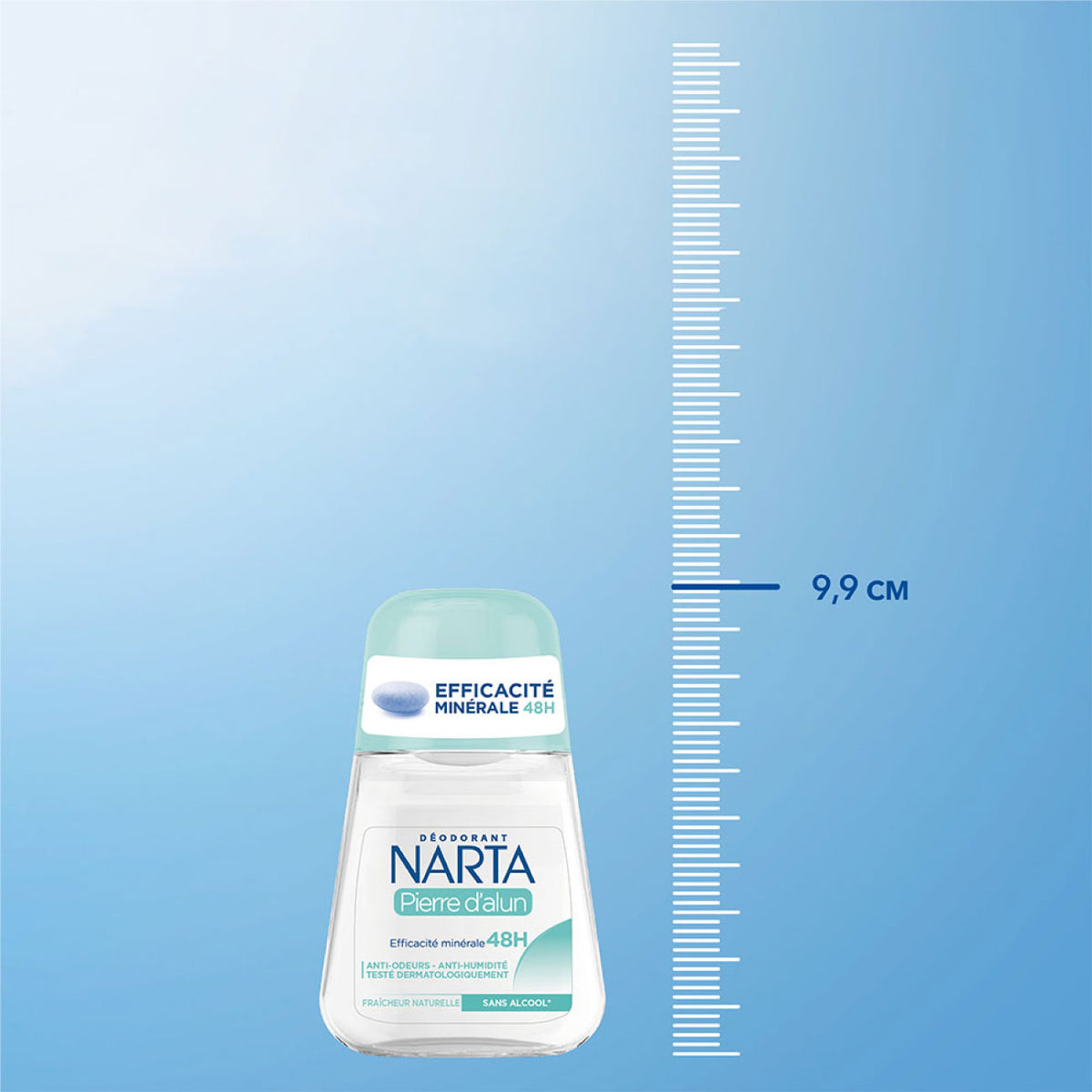 Narta - Alum Stone - Roll-On Deodorant - 48H Natural Mineral Protection - For Women - 50ml