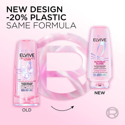 L’Oréal Paris, Elvive, Glycolic Gloss Conditioner, Glossing treatment, 5% [Gloss Complex] with Glycolic Acid, 200ml