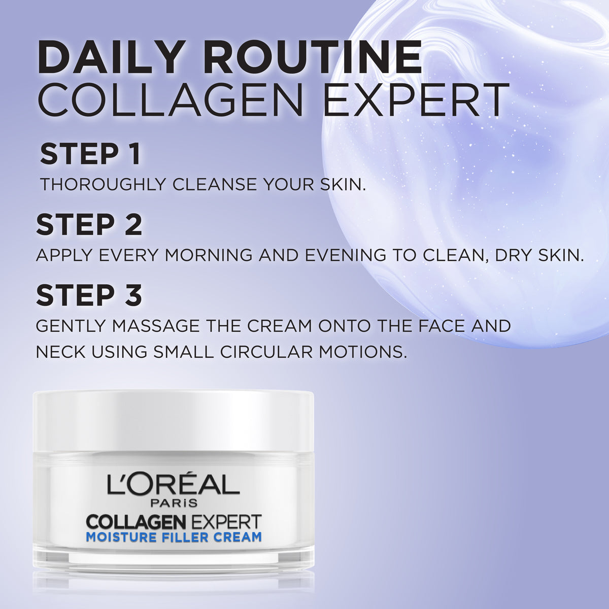 L’Oréal Paris, Collagen Expert Moisture-Filling Cream, With Glycerin & Collagen Peptide Fractions, for Firmness Boosting and Improved Elasticity, 50ml