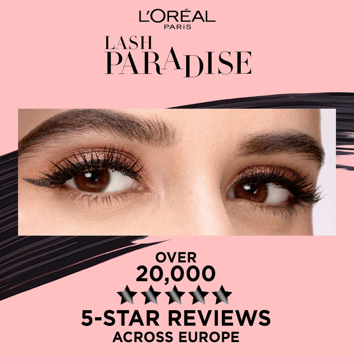 L'Oréal Paris Lash Paradise 24 Hour, Volumizing and Lengthening Black Mascara- Washable