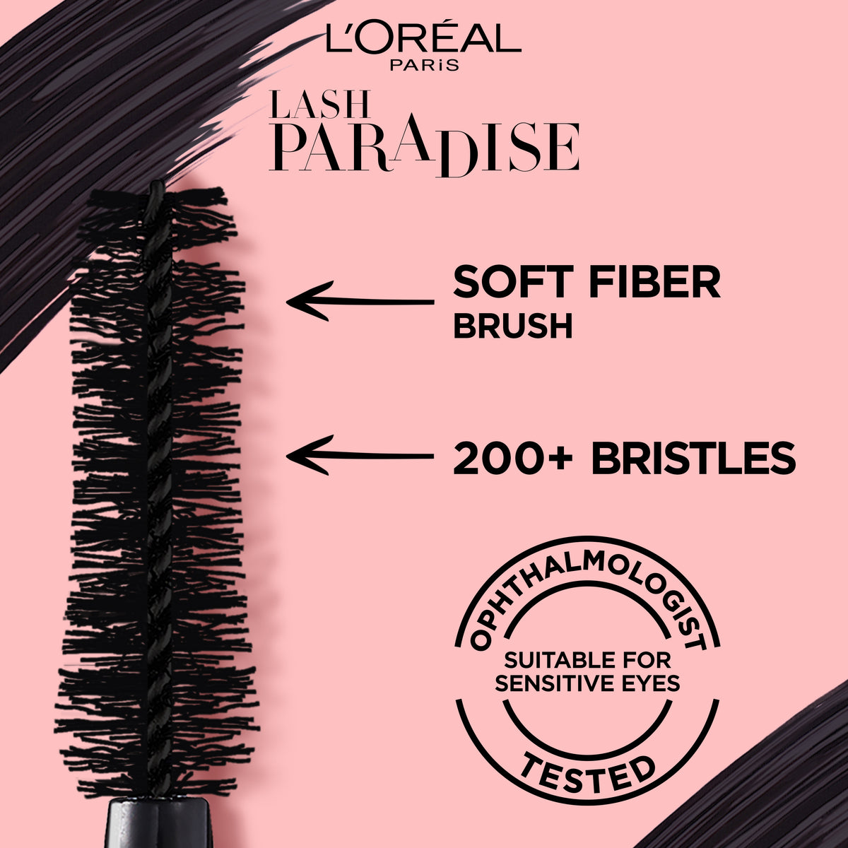L'Oréal Paris Lash Paradise 24 Hour, Volumizing and Lengthening Black Mascara- Washable