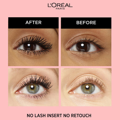 L'Oréal Paris Lash Paradise 24 Hour, Volumizing and Lengthening Black Mascara- Washable