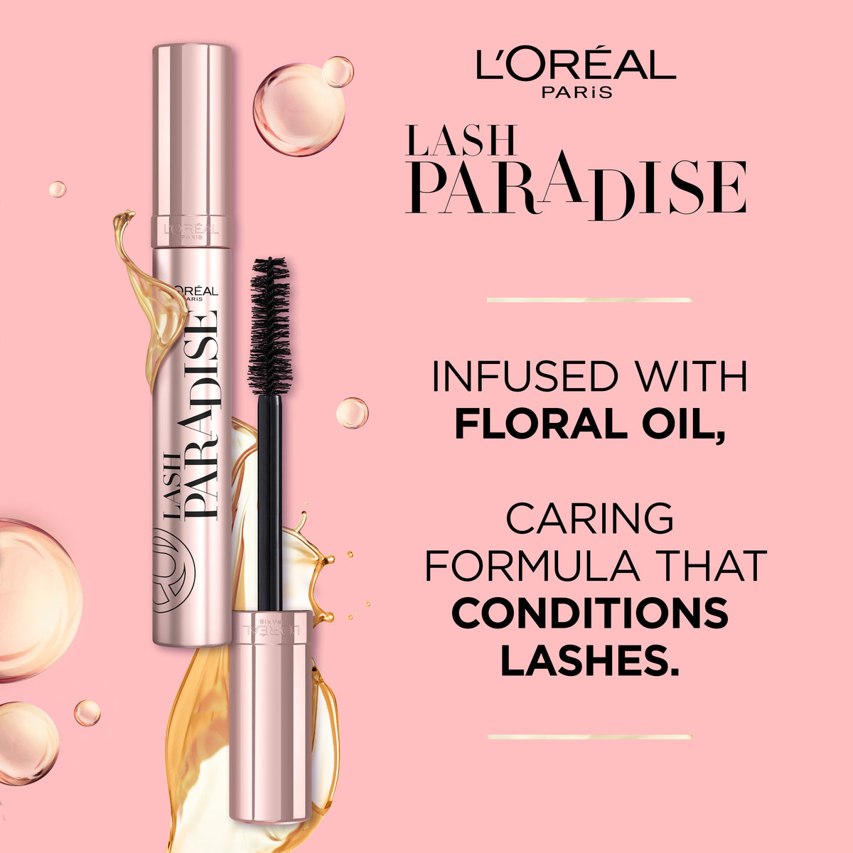 L'Oréal Paris Lash Paradise 24 Hour, Volumizing and Lengthening Black Mascara- Washable