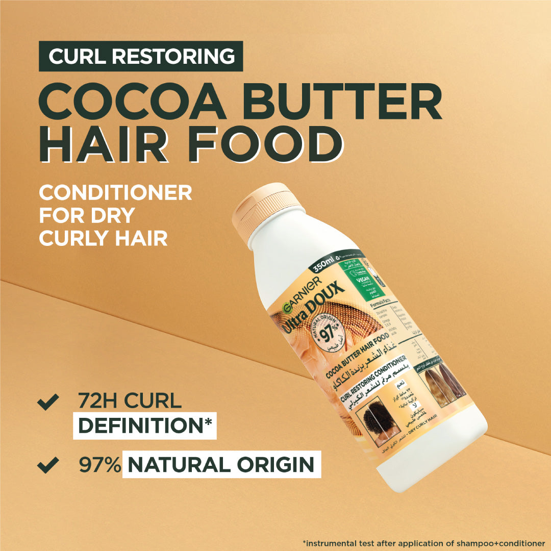 Garnier Ultra Doux Cocoa Butter Vegan Hair Food Conditioner for curly hair