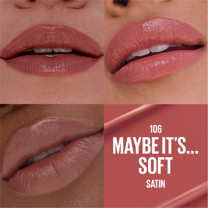 Maybelline Serum Lipstick, Hydrating Lip Makeup with 8HRs of Lip Plumping Moisture with Hyaluronic Acid + Oil Blend