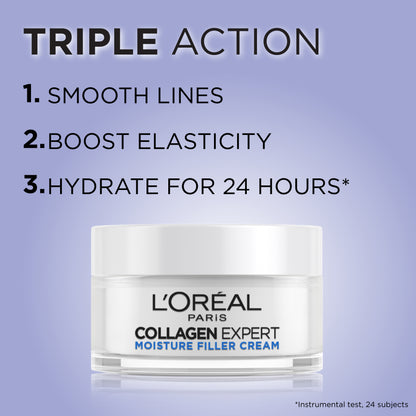 L’Oréal Paris, Collagen Expert Moisture-Filling Cream, With Glycerin & Collagen Peptide Fractions, for Firmness Boosting and Improved Elasticity, 50ml