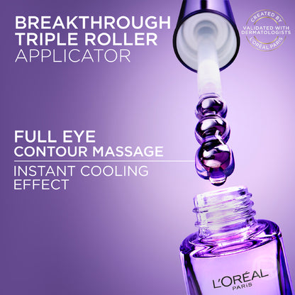 L’Oréal Paris, Hyaluron Expert Eye Serum, Targeted Eye Contour Treatment for Hydration and Plump, with Hyaluronic Acid and Caffeine, 20ml