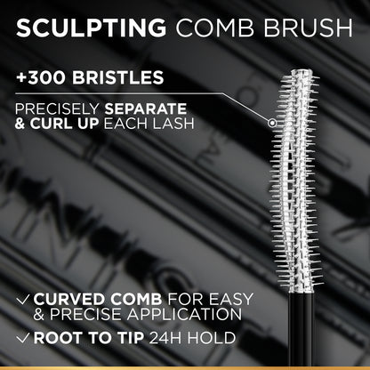 L’Oréal Paris Telescopic Extensionist Mascara for 24H Long-Lasting Curl, Volume, and Exceptional Eyelashes