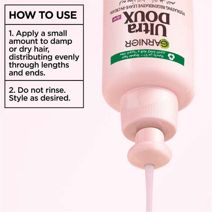 Garnier Ultra Doux Grape Moisture 2 in 1 Styling Cream, Volumizing Hydration for Dehydrated Hair. Hydrating Grape Water + Antioxidant Grapeseed Oil - Paraben-Free, Vegan, Cruelty-Free - 200ml