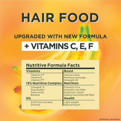 Garnier Ultra Doux Banana Vegan Hair Food 3in1 Mask for dry hair, Boosted with Vitamins C, E & F